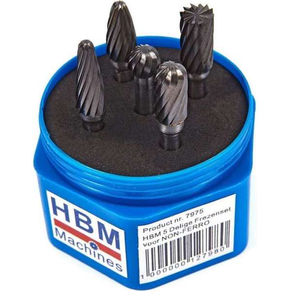 HBM 5 Delige Volhardmetalen Widia Frezenset voor NON-FERRO HBM 5 Delige Volhardmetalen Widia Frezenset voor NON-FERRO