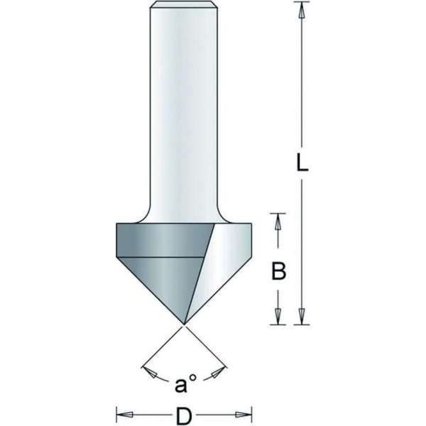 RvS Tools V-Groeffrees 169-8 25,4mm 90gr Hm As 8mm RvS Tools V-Groeffrees 169-8 25,4mm 90gr Hm As 8mm