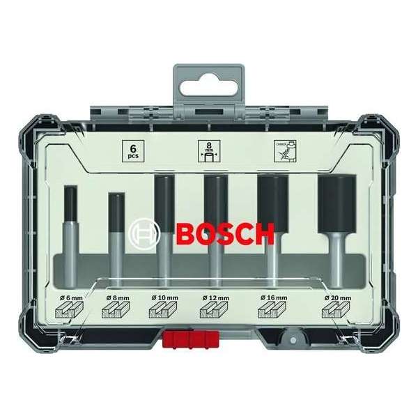8-delige rechte freesset - schachtdiameter 8 mm 8-delige rechte freesset - schachtdiameter 8 mm