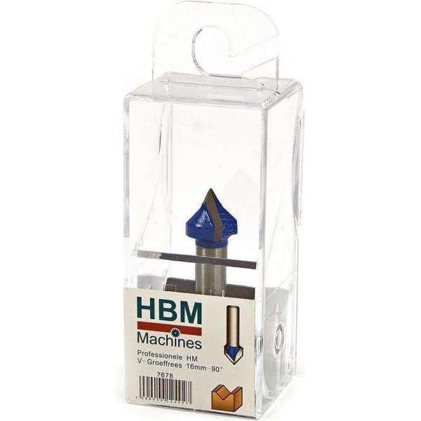 HBM Professionele HM V-Groeffrees 16 mm. - 90 graden hoek. HBM Professionele HM V-Groeffrees 16 mm. - 90 graden hoek.