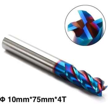 Vingerfrees – Frees – VHM Schachtfrees – 4-snijkanten – Blauwe NaCo coating – ø 10mm