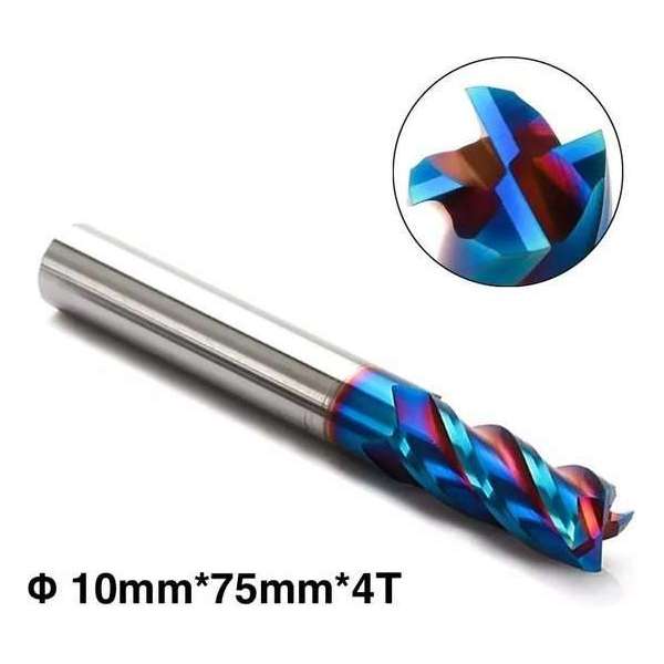 Vingerfrees – Frees – VHM Schachtfrees – 4-snijkanten – Blauwe NaCo coating – ø 10mm Vingerfrees – Frees – VHM Schachtfrees – 4-snijkanten – Blauwe NaCo coating – ø 10mm