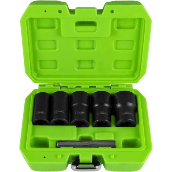 JBM Tools | Set van doppen 1/2" voor verwijderen veiligheid schroeven / moeren JBM Tools | Set van doppen 1/2" voor verwijderen veiligheid schroeven / moeren