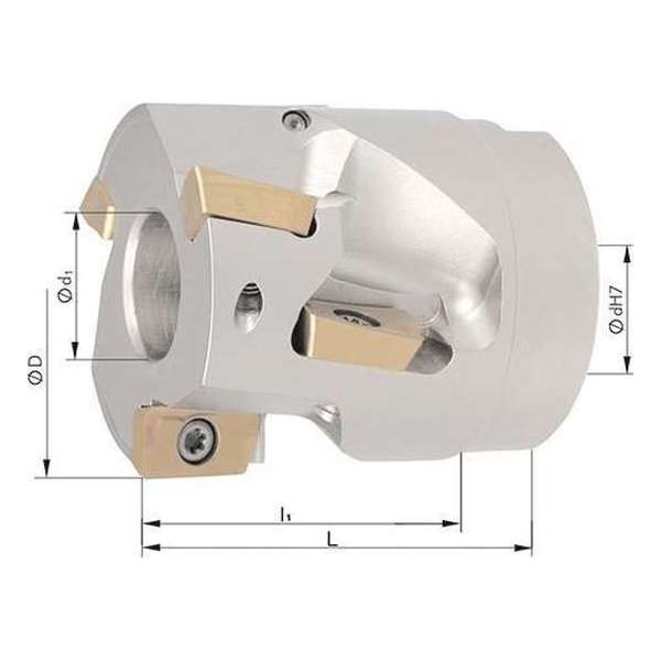 Mantelkopfrees, 90° met IKmet inwendige koeling Z 3 50mm Mantelkopfrees, 90° met IKmet inwendige koeling Z 3 50mm