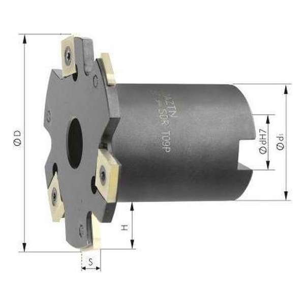 Schijffrees Z10 met kraag D 100x6mm Schijffrees Z10 met kraag D 100x6mm