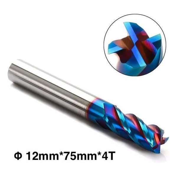Vingerfrees – Frees – VHM Schachtfrees – 4-snijkanten – Blauwe NaCo coating – ø 12mm Vingerfrees – Frees – VHM Schachtfrees – 4-snijkanten – Blauwe NaCo coating – ø 12mm