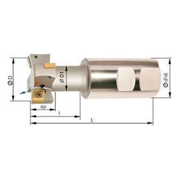 T-groeffrees met IKmet inwendige koeling Z 2 32mm T-groeffrees met IKmet inwendige koeling Z 2 32mm