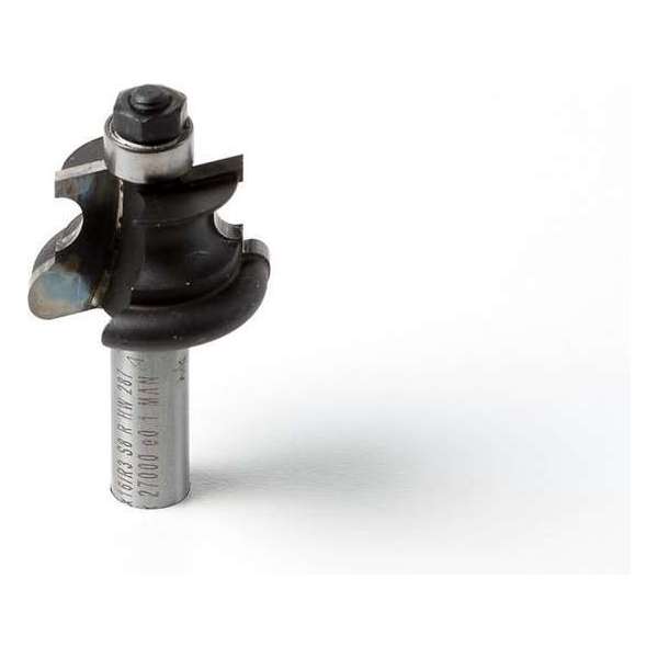 Trasco Hardmetaal multiprofielfrees 25.4mm radius 3mm met lager x schacht 8mm D21 Trasco Hardmetaal multiprofielfrees 25.4mm radius 3mm met lager x schacht 8mm D21