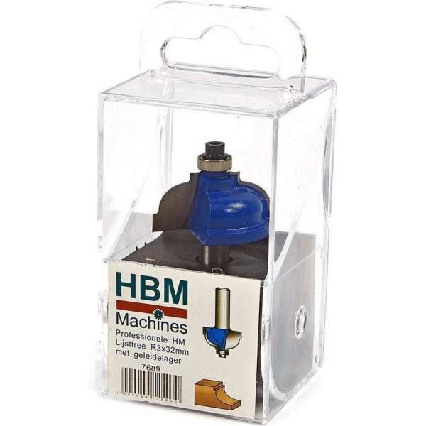 HBM Professionele HM Profielfrees, Lijstfrees R8 x 32 mm. Met Geleidelager HBM Professionele HM Profielfrees, Lijstfrees R8 x 32 mm. Met Geleidelager