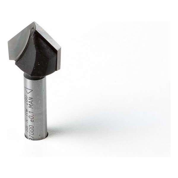 Trasco Hardmetaal v-groeffrees 14mm 90 graden schacht 6mm F07 Trasco Hardmetaal v-groeffrees 14mm 90 graden schacht 6mm F07