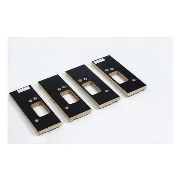 Riens Scharnierfreesmal voor deuren en ramen met tochtstrip set 4-delig 76 x 76mm Riens Scharnierfreesmal voor deuren en ramen met tochtstrip set 4-delig 76 x 76mm