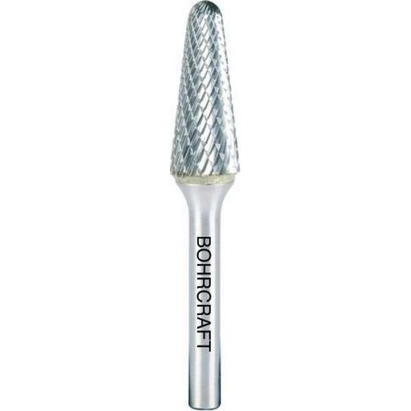 Bohrcraft VHM stiftfrees 12x28mm model L kegelvorm, met ronde kop Bohrcraft VHM stiftfrees 12x28mm model L kegelvorm, met ronde kop