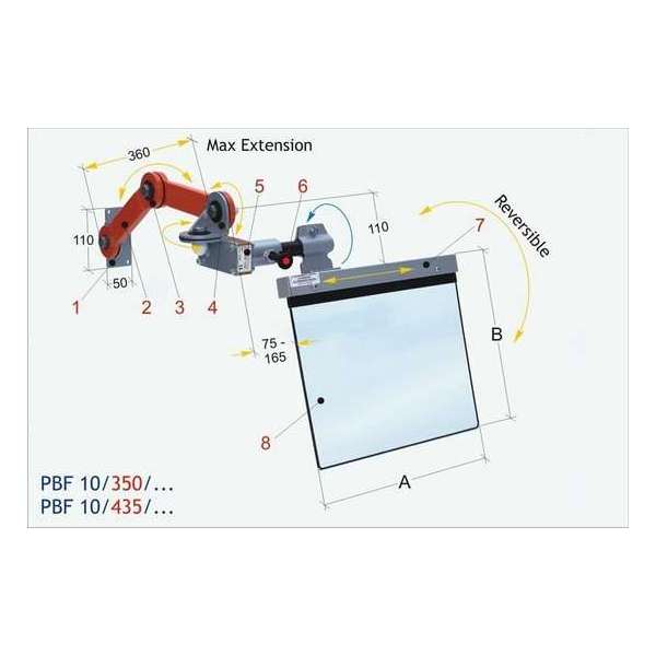 Huvema - Universele beschermkap met arm - BVPBF 10/350 Huvema - Universele beschermkap met arm - BVPBF 10/350