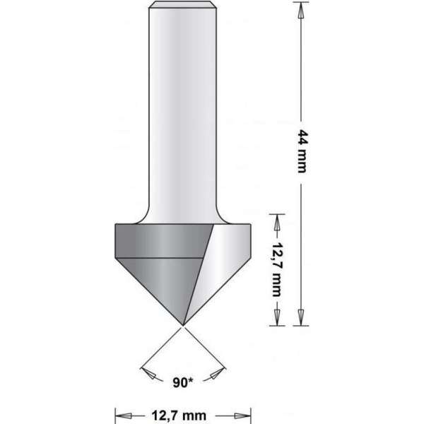 Hitachi 8 mm v-groeffrees 12.7 x 44 x 90mm Hitachi 8 mm v-groeffrees 12.7 x 44 x 90mm