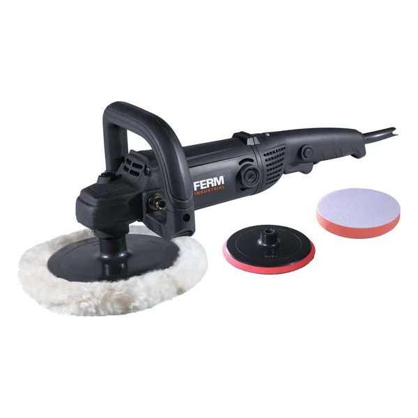 FERM Industrial – Poetsmachine – 1400W – Ø180MM – 4m rubberen kabel – Incl. 2 polijstschijven FERM Industrial – Poetsmachine – 1400W – Ø180MM – 4m rubberen kabel – Incl. 2 polijstschijven