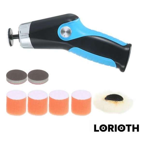 LORIOTH® Mini Polijstmachine - Polijster 8500Rpm - Poetsmachine - Polijsten - USB-opladen - Auto accessoires - 60W - Zwart LORIOTH® Mini Polijstmachine - Polijster 8500Rpm - Poetsmachine - Polijsten - USB-opladen - Auto accessoires - 60W - Zwart