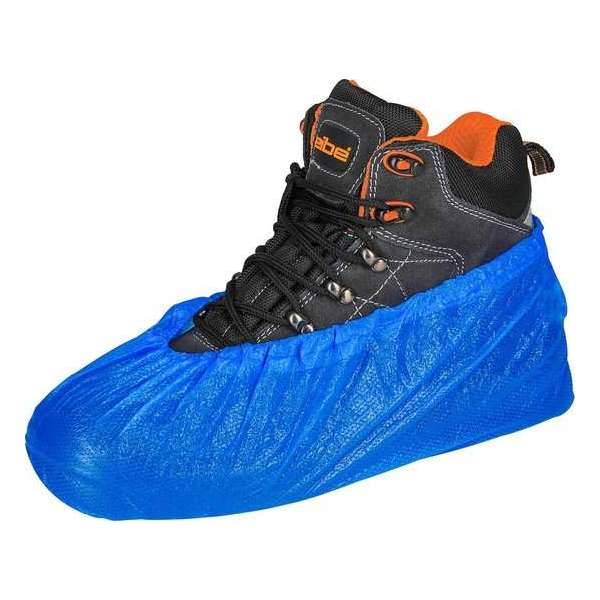 Schoenovertrek, schoenhoesje, CPE - kleur blauw - large 16" (41 cm) - 40 mu dik - 100 stuks Schoenovertrek, schoenhoesje, CPE - kleur blauw - large 16" (41 cm) - 40 mu dik - 100 stuks