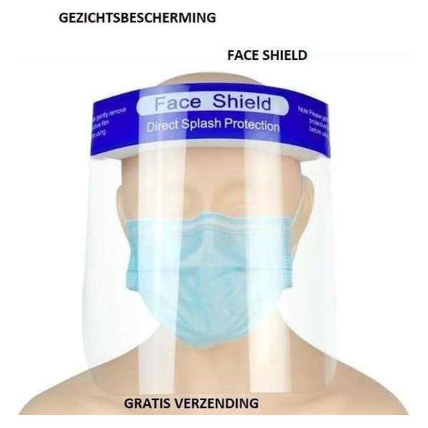 Spatmasker Gezichtscherm - Beschermkap voor gezicht - Transparant - 1 Stuks Spatmasker Gezichtscherm - Beschermkap voor gezicht - Transparant - 1 Stuks