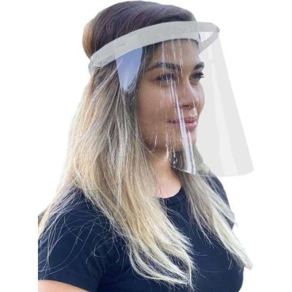CURRVED - Opklapbare Faceshield Spatmasker met Extra Shield - White CURRVED - Opklapbare Faceshield Spatmasker met Extra Shield - White