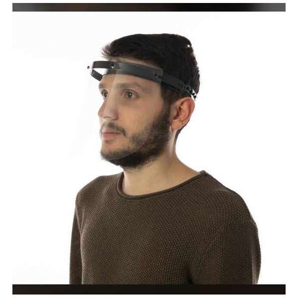 Voin - Gezichtscherm - Faceshield - Face mask - Transparant / Zwart- 5 Stuks Voin - Gezichtscherm - Faceshield - Face mask - Transparant / Zwart- 5 Stuks