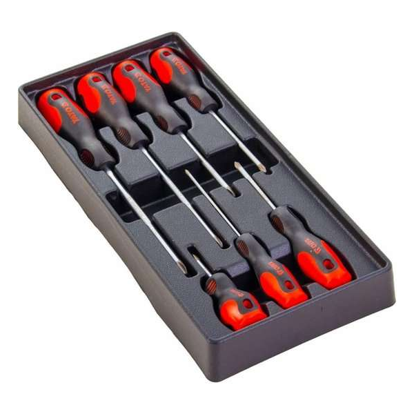 Yato Kruisschroevendraaierset in module - 7-delig - 38 x 17 x 4 cm - Chrome vanadium staal Yato Kruisschroevendraaierset in module - 7-delig - 38 x 17 x 4 cm - Chrome vanadium staal