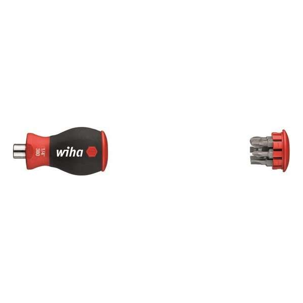 Wiha 3801-01 Magazijnbithouder Stubby - met 6 Sleuf/PH bits Wiha 3801-01 Magazijnbithouder Stubby - met 6 Sleuf/PH bits