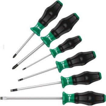 Wera 1334/6 Schroevendraaierset Kraftform Comfort 6 Delig