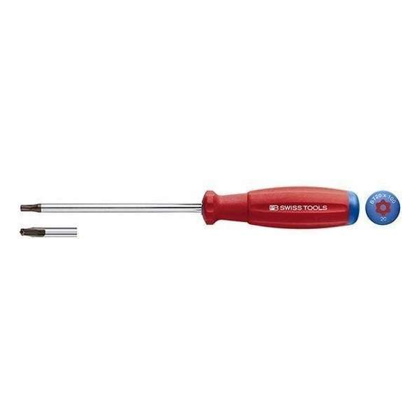PB Swiss Tools schroevendraaier TX20 SwissGrip met gat - PB8400.B20-100 PB Swiss Tools schroevendraaier TX20 SwissGrip met gat - PB8400.B20-100