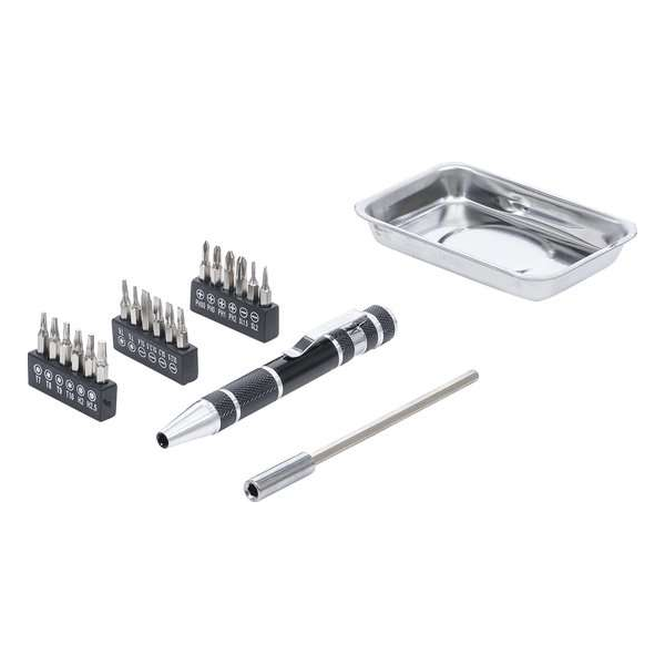 Precisie-schroevendraaier bit-set | met magnetische houder en schaaltje| 21 delig Precisie-schroevendraaier bit-set | met magnetische houder en schaaltje| 21 delig