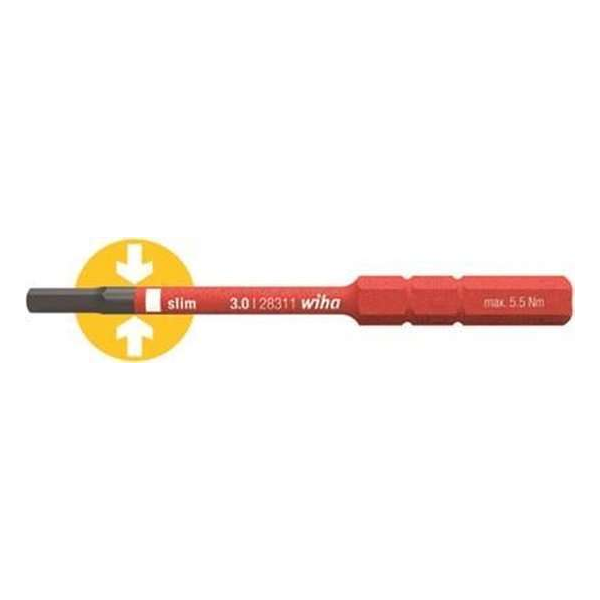 Wiha - Bit SlimBit Electric Zeskant VDE - 5 x 75 mm Wiha - Bit SlimBit Electric Zeskant VDE - 5 x 75 mm