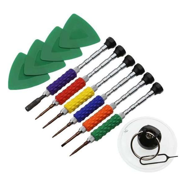 DELTACO VK-54 Gereedschap set voor smartphone reparatie, 12 stuks, Precisie-CRV, geel DELTACO VK-54 Gereedschap set voor smartphone reparatie, 12 stuks, Precisie-CRV, geel