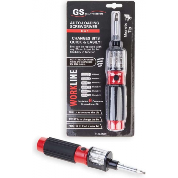 Schroevendraaier met bits 6 in 1 Schroevendraaier met bits 6 in 1