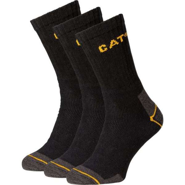 CAT Werksokken - Zwart met grijs - Maat 41/45 CAT Werksokken - Zwart met grijs - Maat 41/45