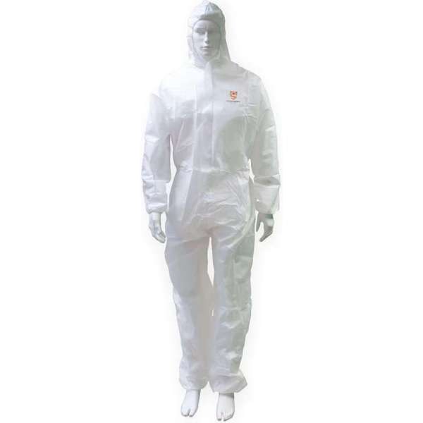 Technosafety Wegwerp Overall - Categorie 3 - Type 5/6 - Anti Statisch - Wit - Maat XXL Technosafety Wegwerp Overall - Categorie 3 - Type 5/6 - Anti Statisch - Wit - Maat XXL