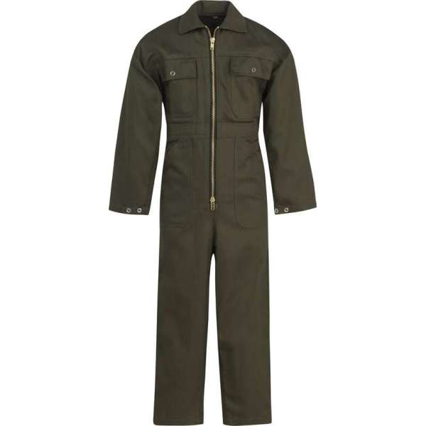 STØRVIK Kinderoverall 100% Katoen Unisex Olijfgroen - Maat 164 - NICKY STØRVIK Kinderoverall 100% Katoen Unisex Olijfgroen - Maat 164 - NICKY