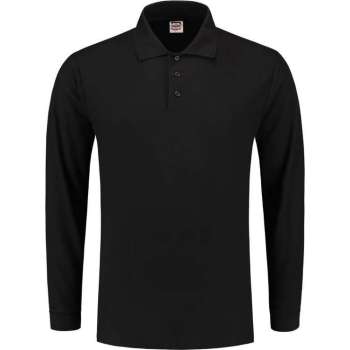 Tricorp Poloshirt lange mouw - Casual - 201009 - Zwart - maat L