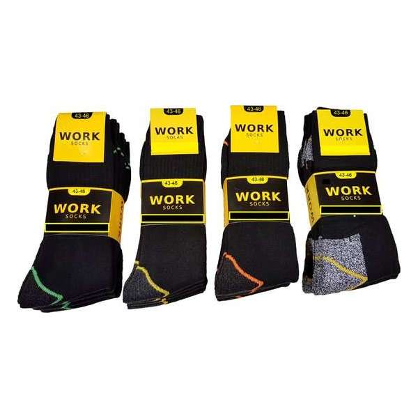 Work werksokken 4 kleuren limited edition maat 43/46 Work werksokken 4 kleuren limited edition maat 43/46