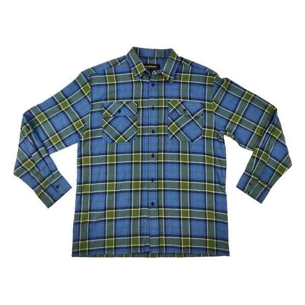STØRVIK Flanellen Blouse Geruwd Katoen Heren Groen / Blauw - Maat XL - DAWSON STØRVIK Flanellen Blouse Geruwd Katoen Heren Groen / Blauw - Maat XL - DAWSON