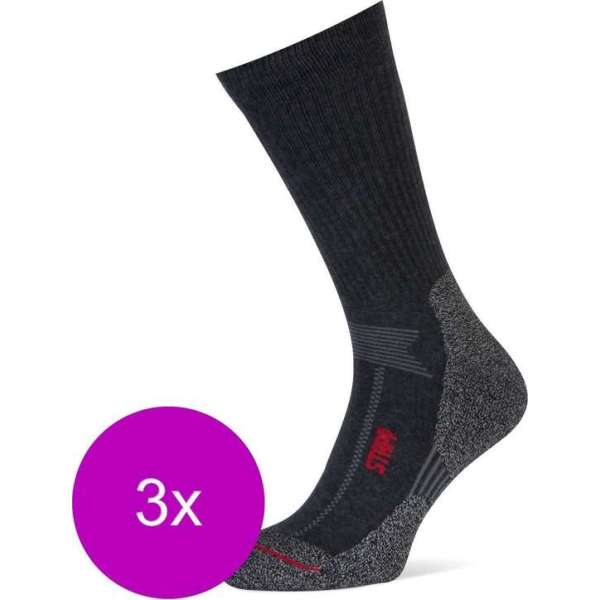 Stapp Unisex Coolmax Cordura Antraciet - Sokken - 3 x 35-38 Stapp Unisex Coolmax Cordura Antraciet - Sokken - 3 x 35-38