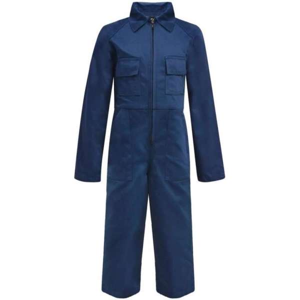 vidaXL Kinderoverall met mouwen maat 110/116 blauw vidaXL Kinderoverall met mouwen maat 110/116 blauw