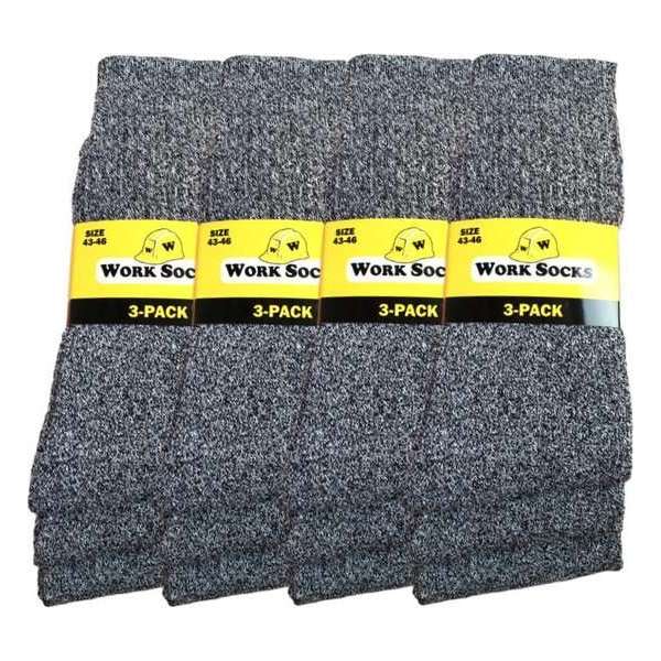 12 paar Bonanza werksokken - Basic - Grijs - Maat 43-46 12 paar Bonanza werksokken - Basic - Grijs - Maat 43-46