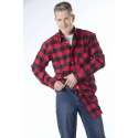 Flannel shirt, kleur zwart/rood geruit, maat 2XL