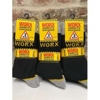 Werksokken zwart 43/46 3 paar