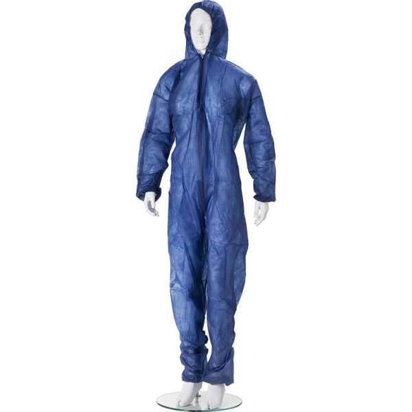 Coverall-overall wegwerp blauw- overal eenmalig gebruik- maat XXL Coverall-overall wegwerp blauw- overal eenmalig gebruik- maat XXL