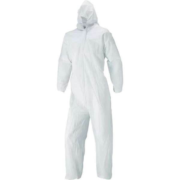 Beschermoverall, PP, 50 g/mm2, Gr. 2XL, wit Beschermoverall, PP, 50 g/mm2, Gr. 2XL, wit