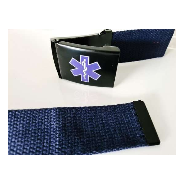 ‘tactische’ broeksriem met Star of Life logo BLAUW ‘tactische’ broeksriem met Star of Life logo BLAUW