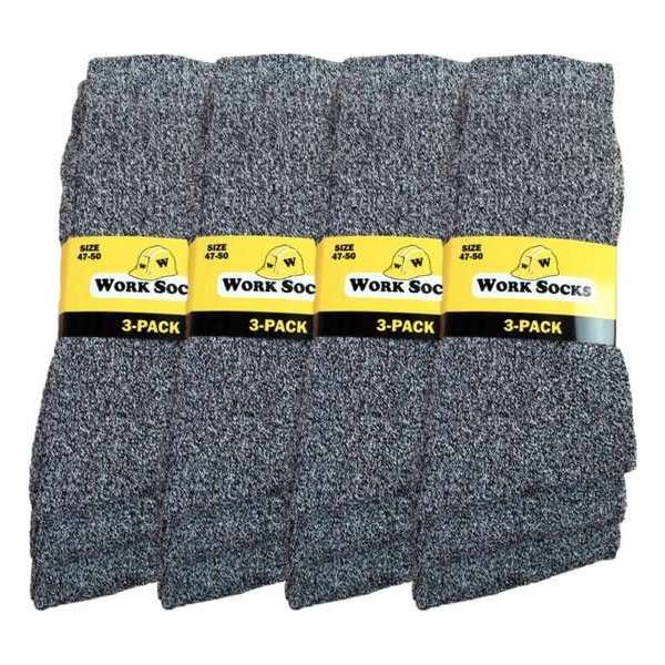 12 paar Bonanza werksokken - Basic - Grijs - Maat 47-50 12 paar Bonanza werksokken - Basic - Grijs - Maat 47-50