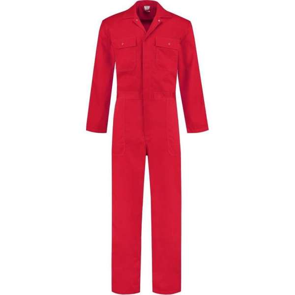 EM Workwear Overall Polyester/Katoen Rood - Maat 52 EM Workwear Overall Polyester/Katoen Rood - Maat 52