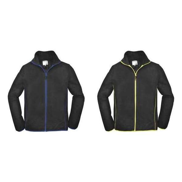 TERRAX WORKWEAR Lichtgewicht fleecejack zwart/lime maat XXL TERRAX WORKWEAR Lichtgewicht fleecejack zwart/lime maat XXL