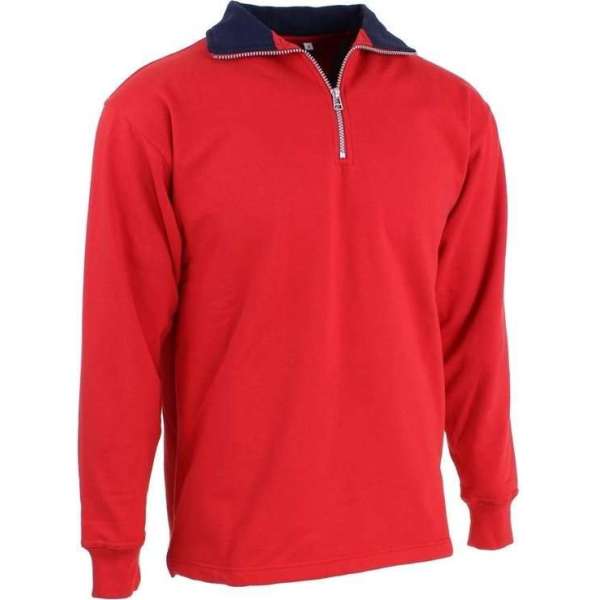 KREB Workwear® EVERT Zip Sweater Rood/MarineblauwXXXL KREB Workwear® EVERT Zip Sweater Rood/MarineblauwXXXL